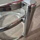 vintage coffee table leitmotiv style design 70 chrome and glass 3 shelves