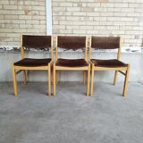 Vintage Scandinavian chairs 1970 velvet
