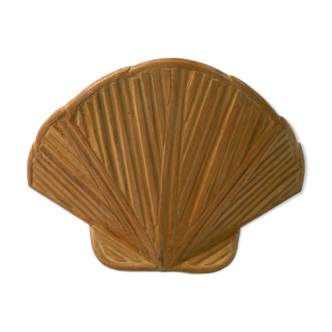 Lampe murale moderne du milieu du siècle Clam Shell Pencil Reed