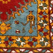 Tapis Ushak turc du milieu du siècle 144x82cm
