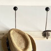 ANTIQUE SCHOOL COAT RACK White Wood