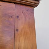 Encoignure armoire d'angle vitré en merisier ancienne 1900s
