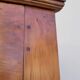 Corner glazed corner cabinet in old cherry wood 1900s
