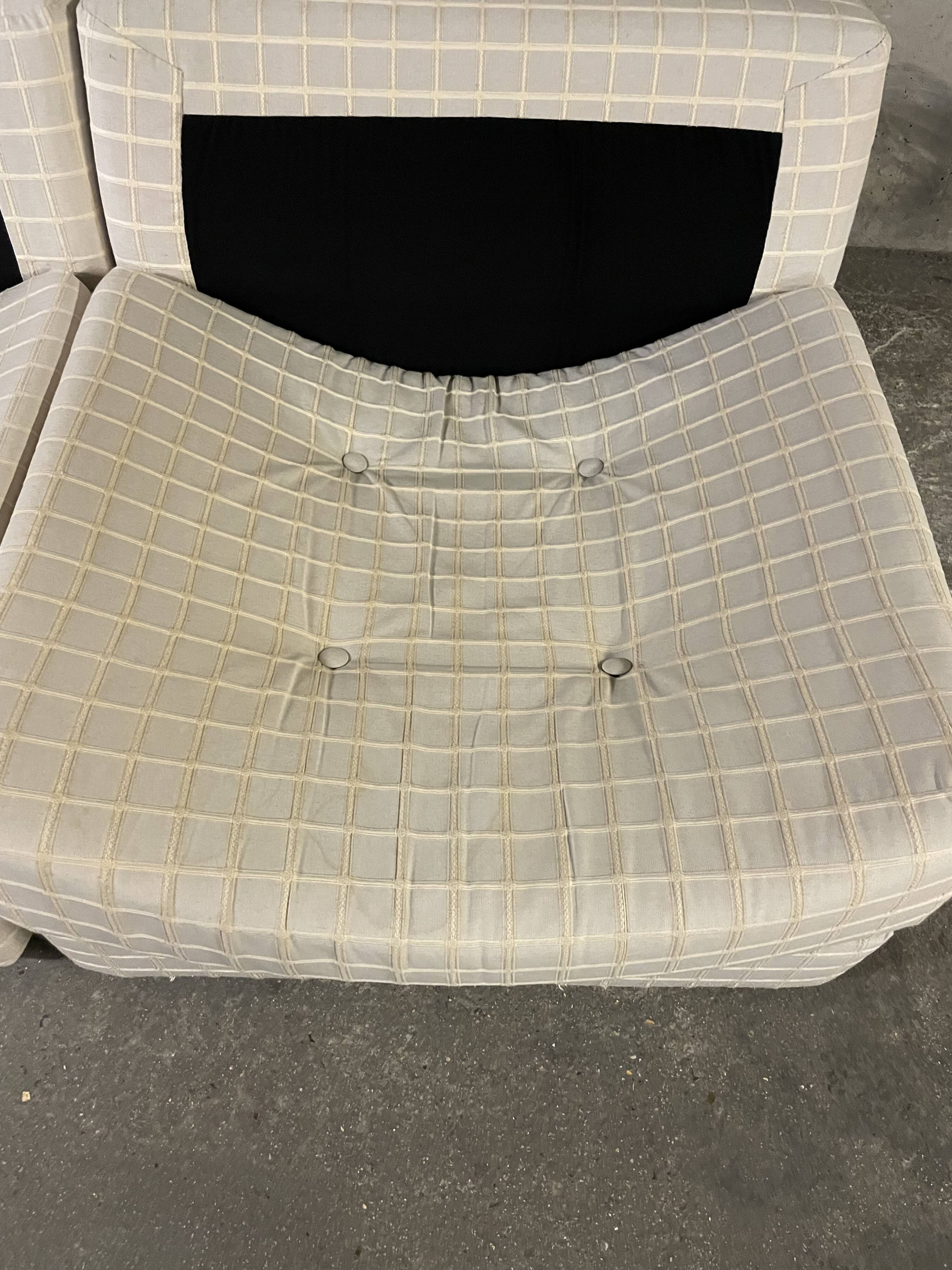 Set of Bernard Govin low chairs, Roset 1970