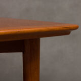 Danish teak side table with pull out tray
