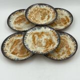 Red earthenware dessert plate