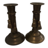 Pair of old candlesticks