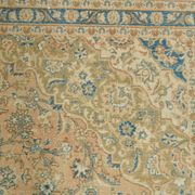 Sky Blue Hand Knotted Antique Vintage Persian Tabriz Rug, 293x407 Cm