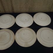 6 assiettes en faïence HBCM Creil et Montereau diam 23 cm