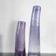 Duo of bubble glass flower vases