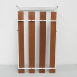 Vintage wall coat rack with 8 hooks and hat shelf