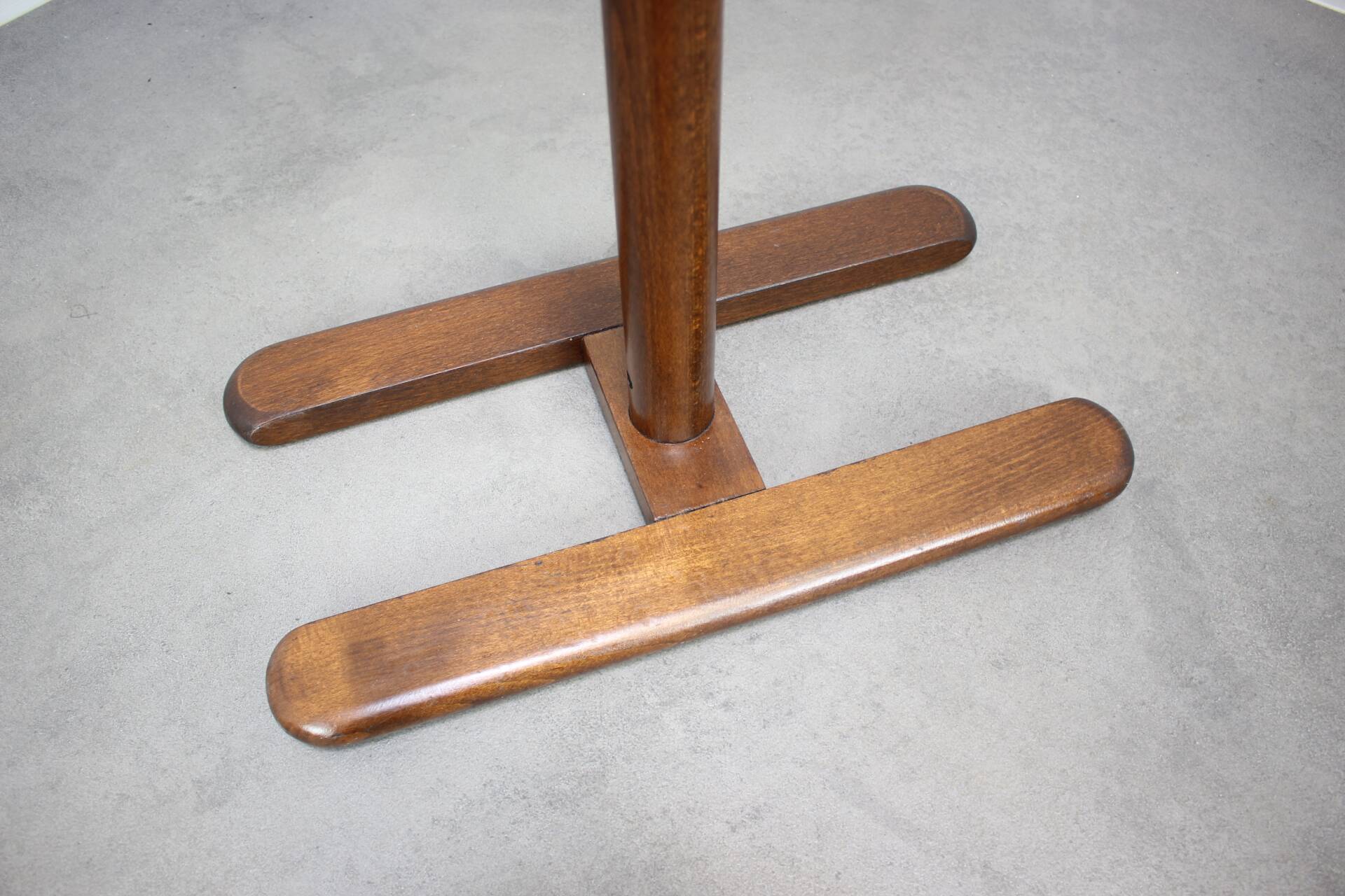 Vintage wooden clothes rack by TON, Czechoslovakia, circa 1960.