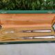 Art Deco salad cutlery in silver-plated metal and horn