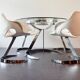 Dining set by Euro International steel Belgique 1970's