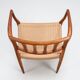 Niels Otto Moller model 66 armchairs in teak and paper cord Denmark 1970
