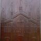 Large sculpted panel façade cathedral Pavia