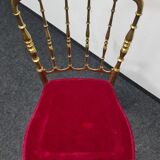 Chaise Chiavari en laiton vintage