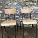 Pair of Mulca school chairs
