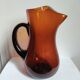 Vintage amber blown glass pitcher – Biot style – 1960s/70s