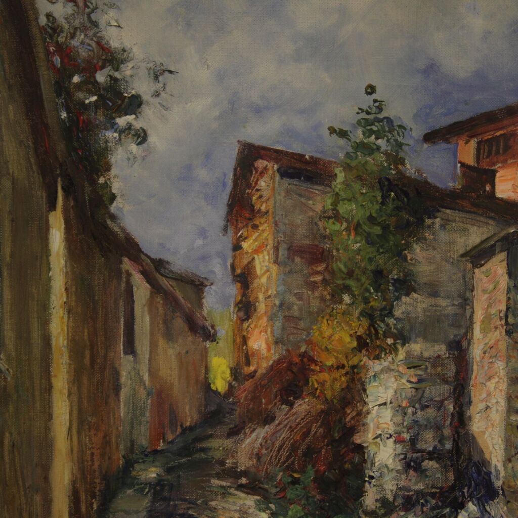 Italian landscape oil painting in Impressionist style