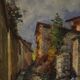 Italian landscape oil painting in Impressionist style