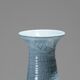 Turquoise ceramic conical vase, accolay, 1950s