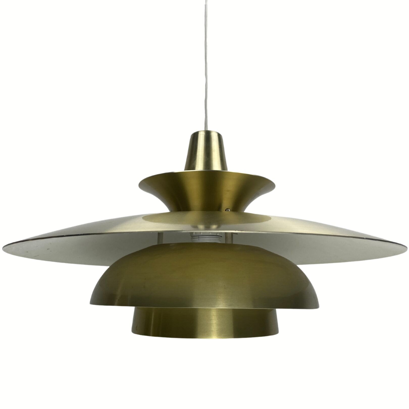 Danish scandinavian brass UFO pendant, 1970s