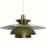 Danish scandinavian brass UFO pendant, 1970s