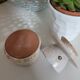 Water butter dish in glazed stoneware