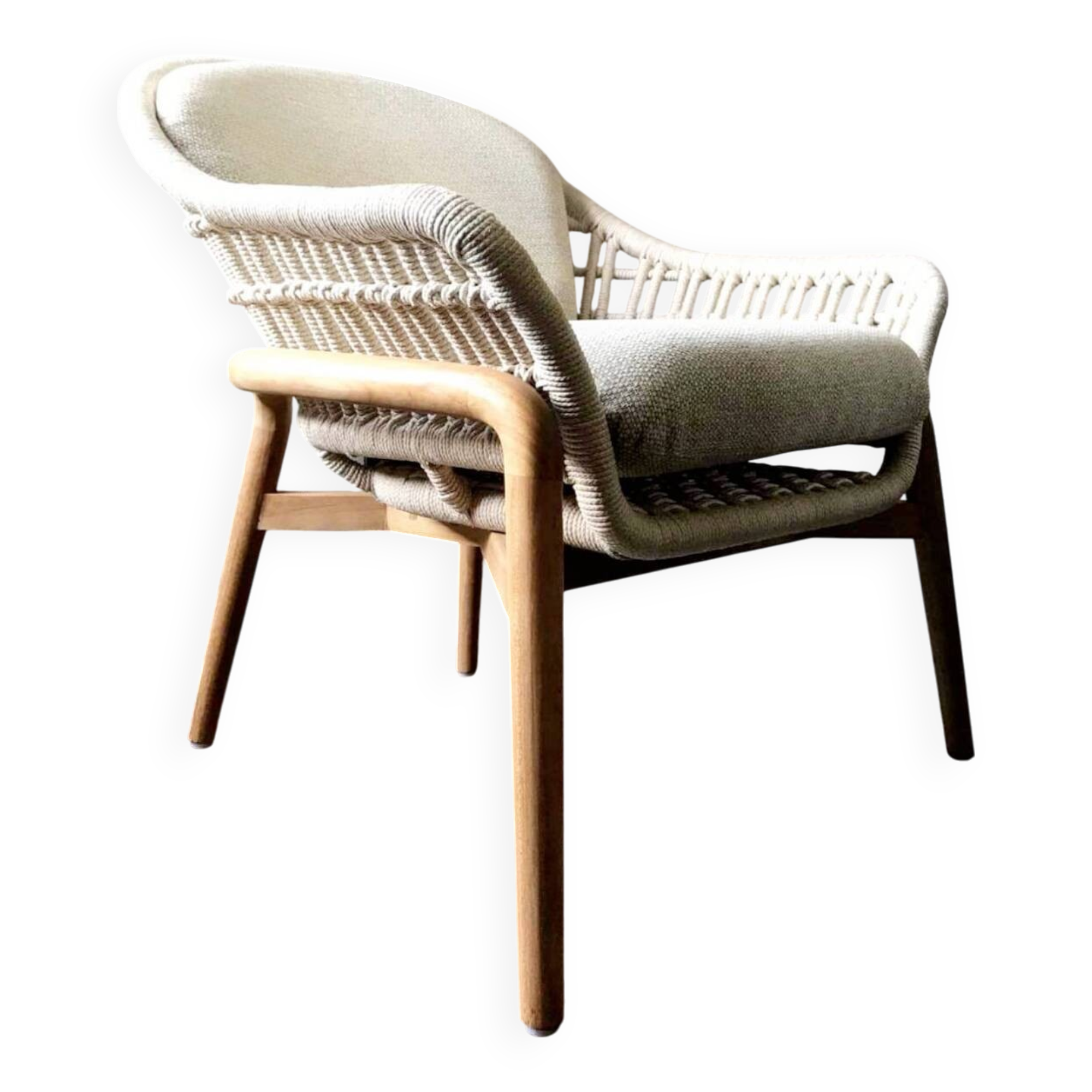 AMPM Natural Irati Armchair, Woven Seat Furniture
