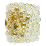 Mid-Century Amber Bubble Glass Wall Light or Flush Mount by Helena Tynell for Limburg, Germany, 1970