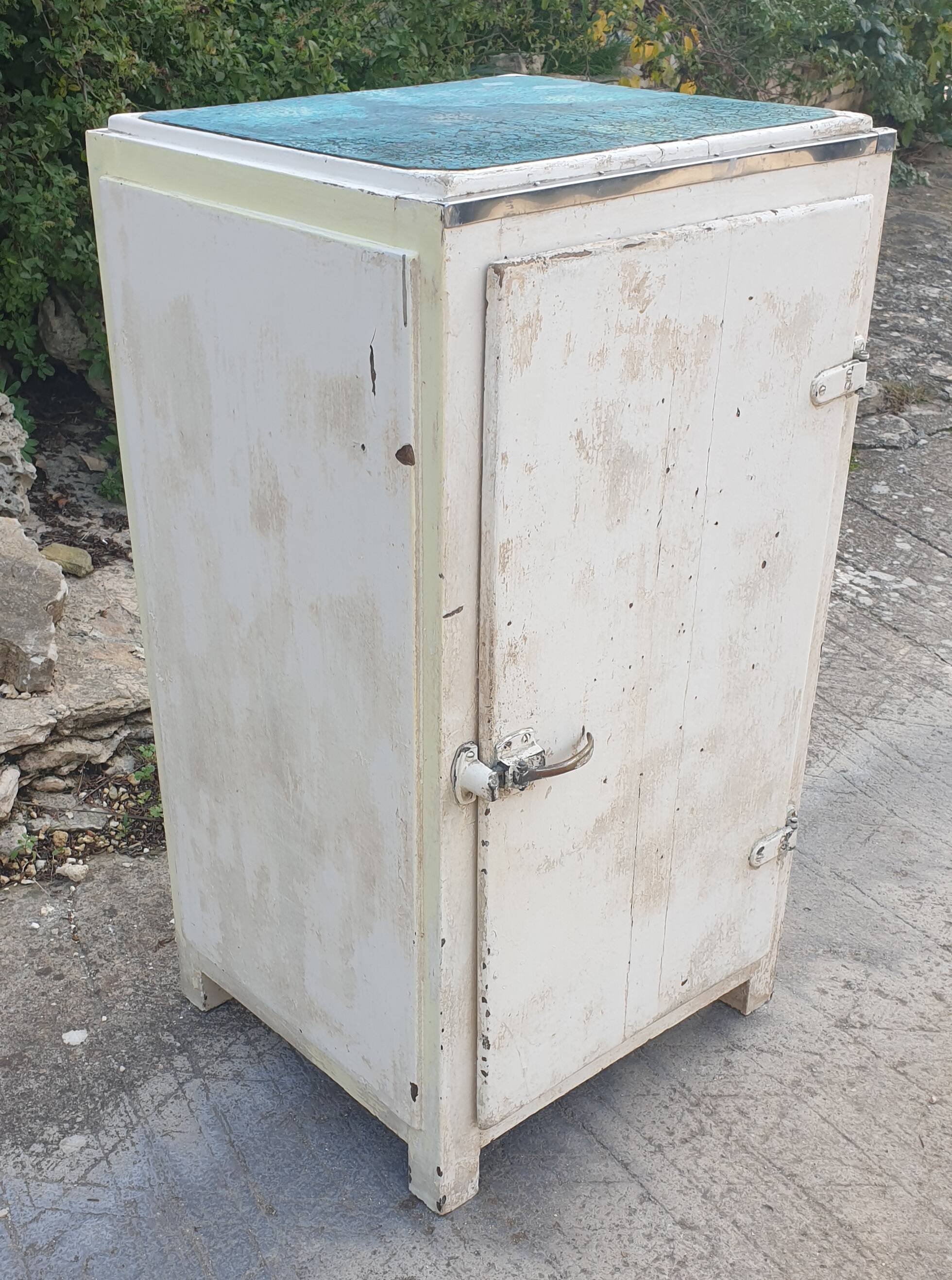 Vintage antique icebox