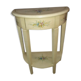 Small half moon console painted