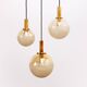 Vintage Set of three Glashutte Limburg hanging lamps, 1960s Germany.