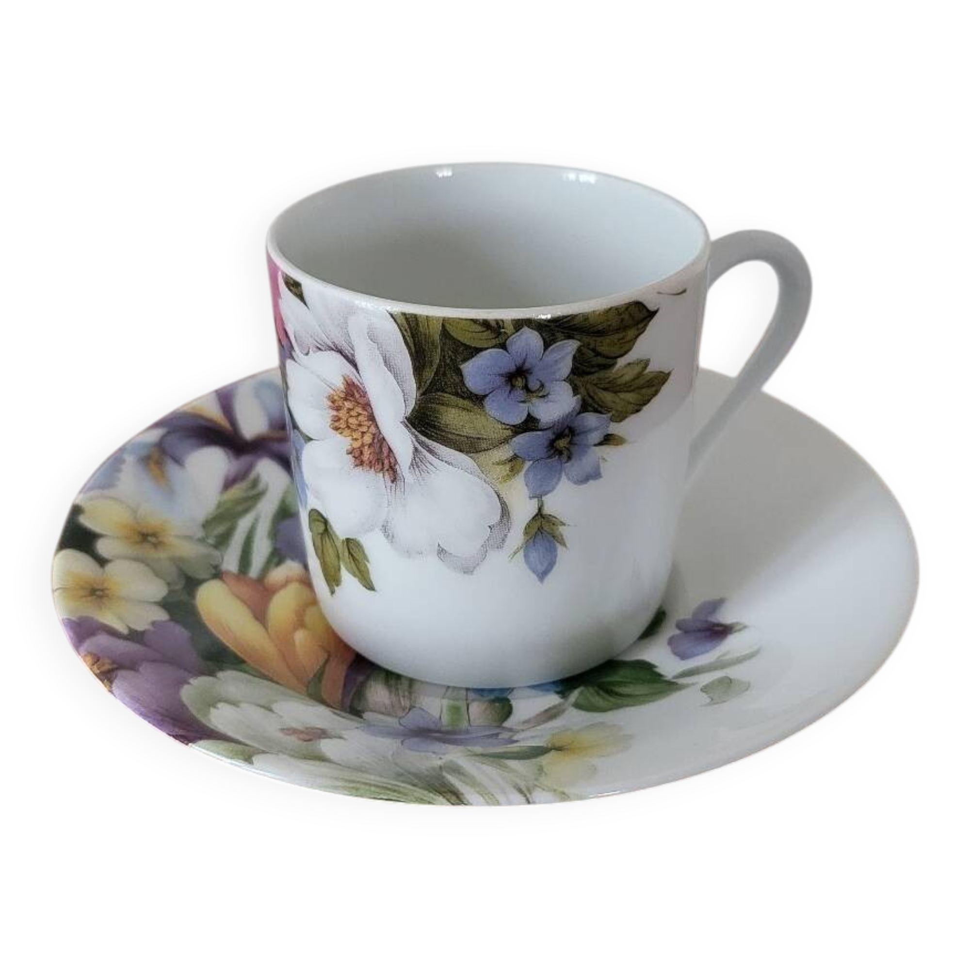 Porcelain Coffee Cup Bill Goldsmith Limoges "Victoria"