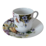 Porcelain Coffee Cup Bill Goldsmith Limoges "Victoria"