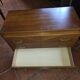 Vintage oak chest of drawers with herringbone patterns from the 1960s.