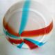 Carlo Moretti vase murano glass blown to the mouth, bottle shape
