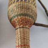 Vintage Wicker Woven Bottles Origin Vietnam