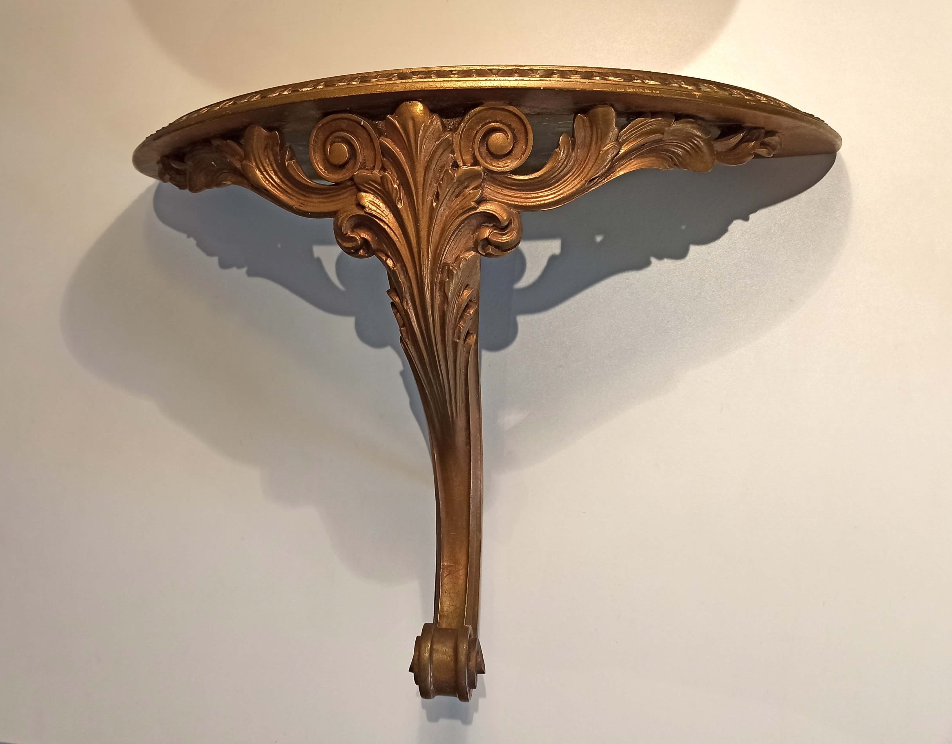 Baroque console old woodwork and gilding