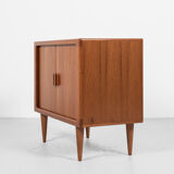 Midcentury Danish sideboard in teak with tambour doors by Dyrlund 1960s - wooden legs