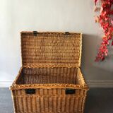 Old rattan trunk