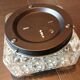 Square ceiling lamp in bubbled glass 60/70s