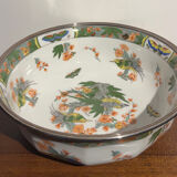 Shallow porcelain plate from Limoges Raynaud, bird decoration.
