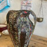 52cm Large vase with handle Signed Santi
