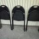 3 folding chairs bergeraul samba vintage black metal fabrics