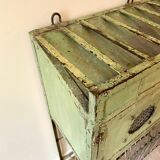 Storage cabinet in water green metal