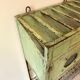Storage cabinet in water green metal