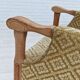 1960s, Danish design, highback armchair, furniture fabric, oak wood.