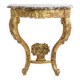 Louis XV period carved and gilded wooden console. Circa 1880.